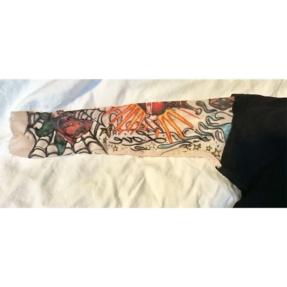 Jr Grunge Tatoo-Sleeve T-Shirt, Sz 110 (4-5)
